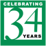 Celebrating 34 years legacy badge